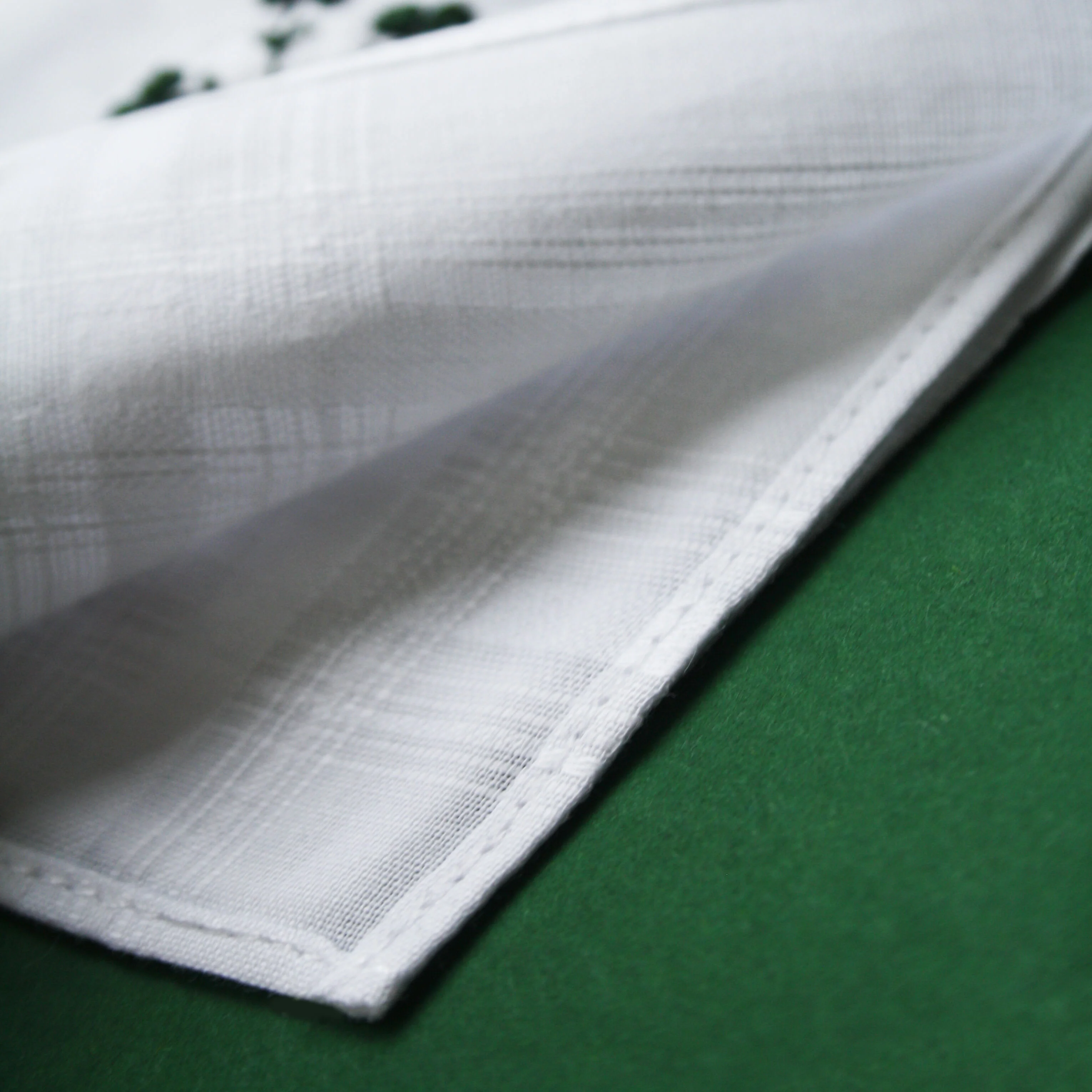 Women's Pure Linen Handkerchief With Green Shamrock Print - Image 4
