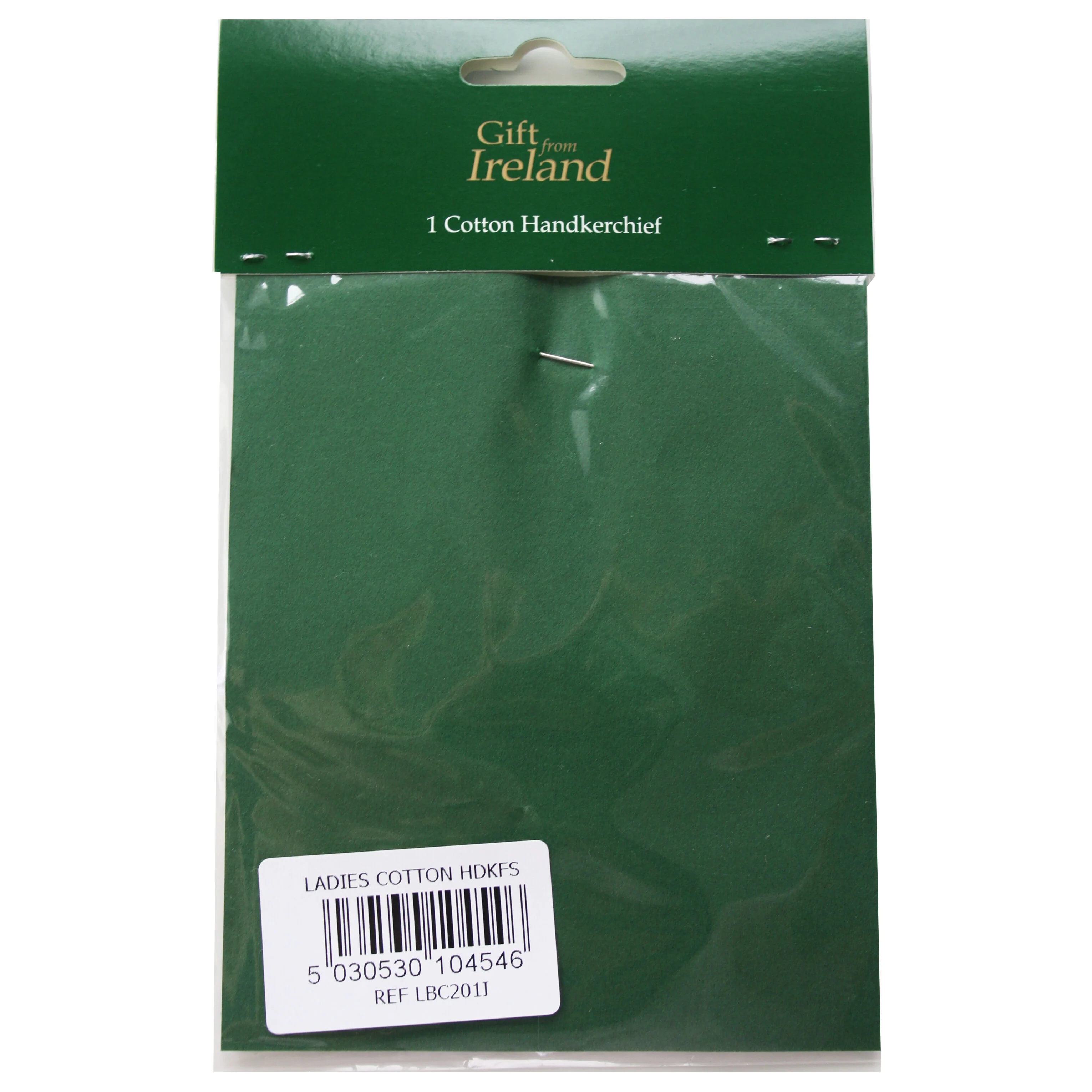 Women's Pure Linen Handkerchief With Green Shamrock Print - Image 5