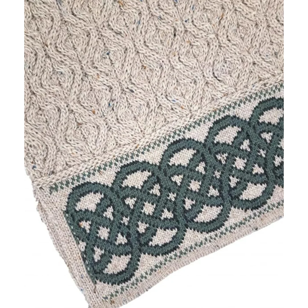 Women's Ranelagh Jacquard Aran Oatmeal Jumper - Image 4