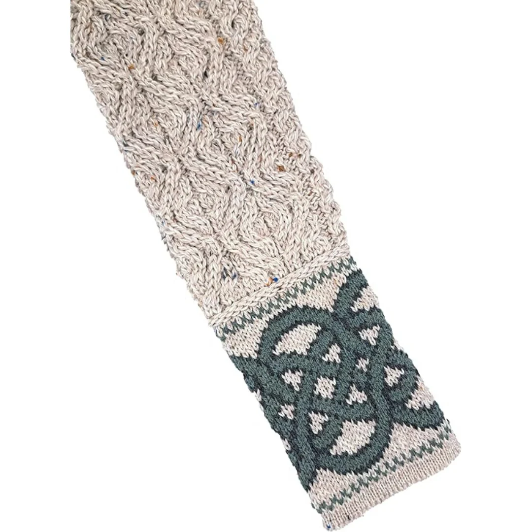 Women's Ranelagh Jacquard Aran Oatmeal Jumper - Image 5