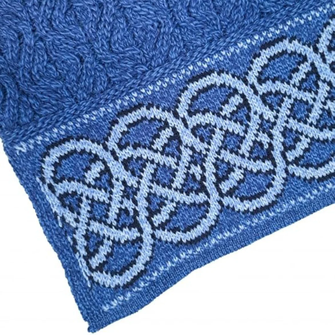 Women's Ranelagh Jacquard Blue Jumper - Image 6