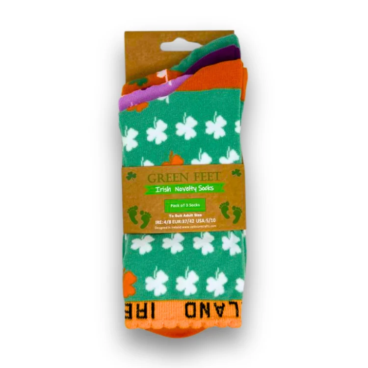 Women's Shamrock Crew Socks Pack of 3 - Image 2