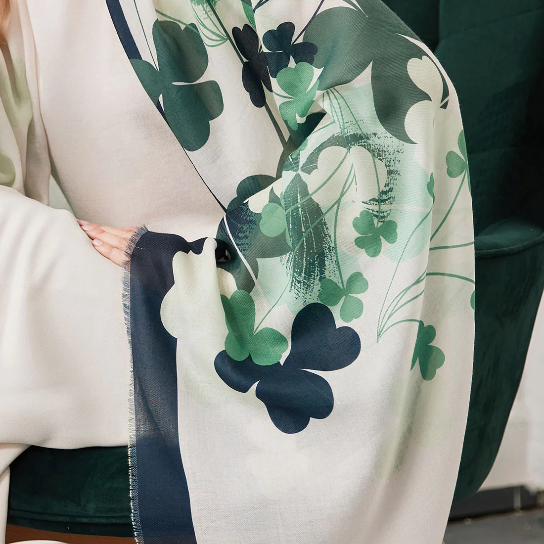 Women's Shamrock Fashion Scarf - Image 3