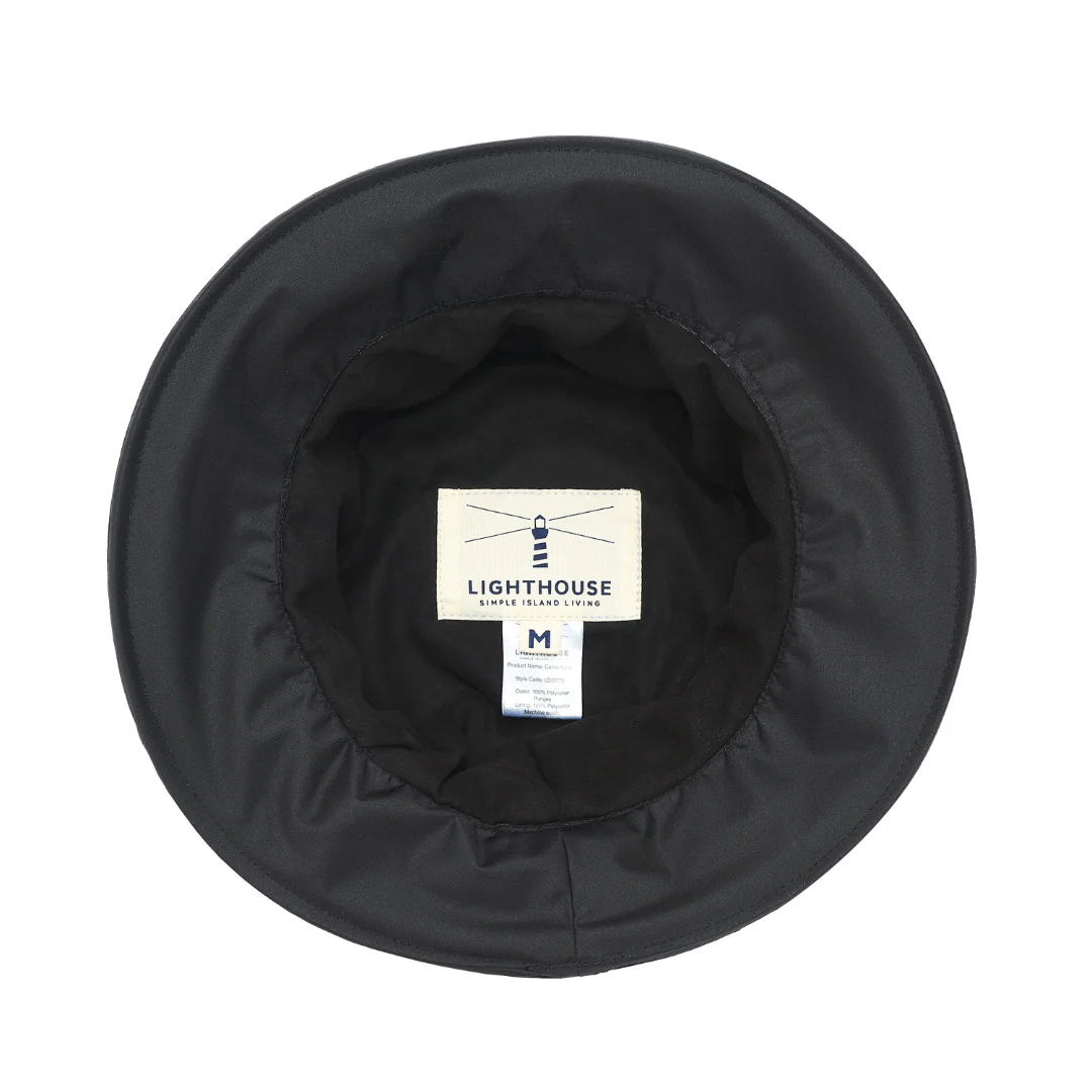 Women's Storm Waterproof Black Bucket Hat - Image 3