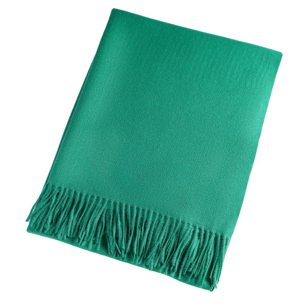 Women's Super Soft Herringbone Green Scarf