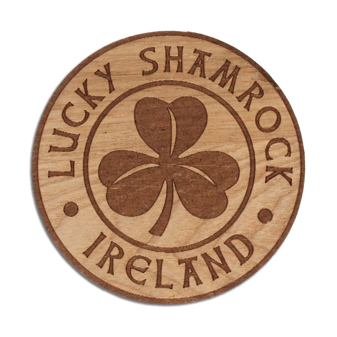 Wooden Coaster Shamrock